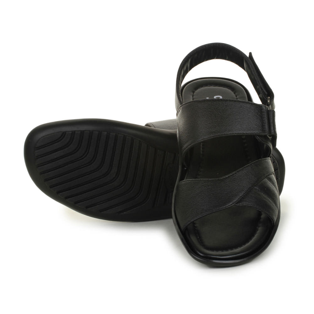 Coolers Formal (Black) Sandals For Men LAF-22 By Liberty