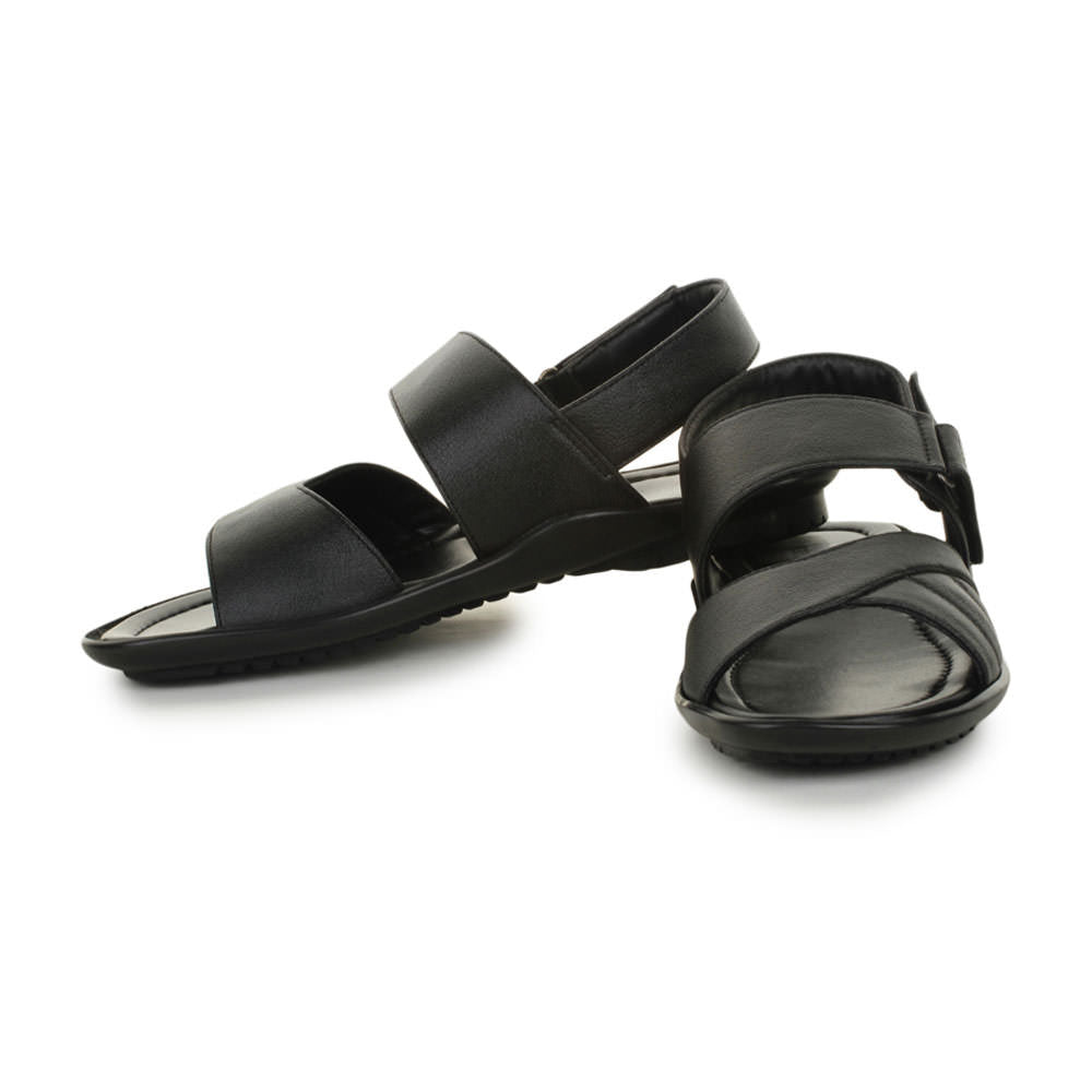 Coolers Formal (Black) Sandals For Men LAF-22 By Liberty