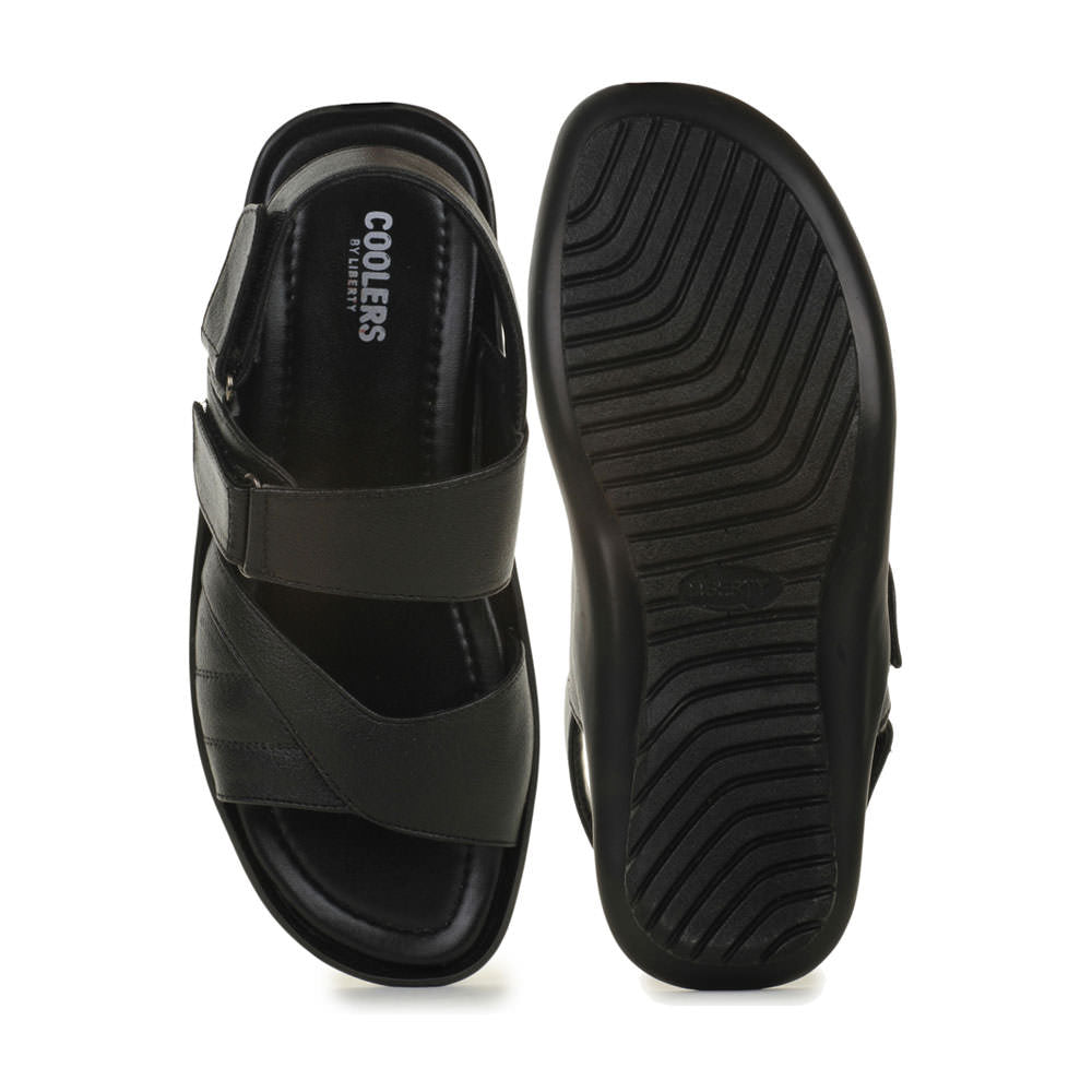 Coolers Formal (Black) Sandals For Men LAF-22 By Liberty