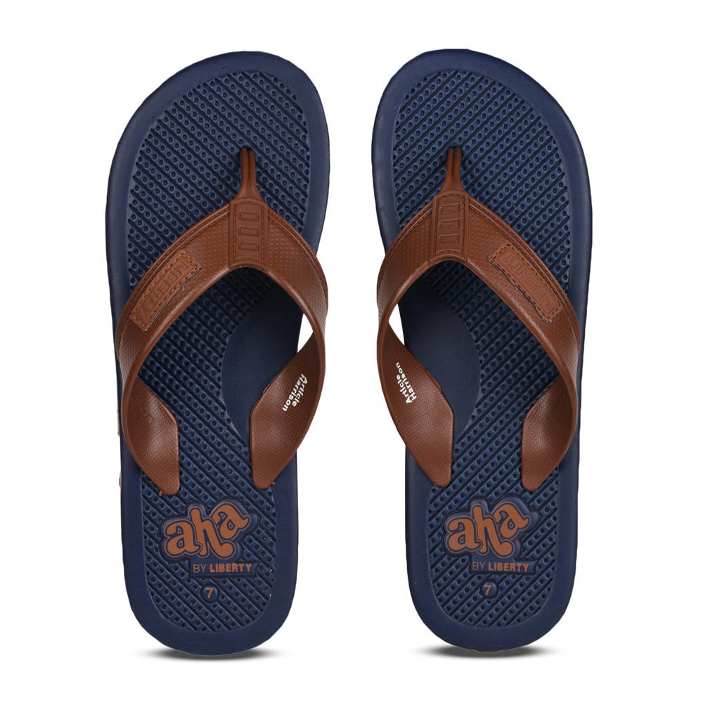 A-HA Casual Navy Blue Flip-Flops For Men HARRISON By Liberty