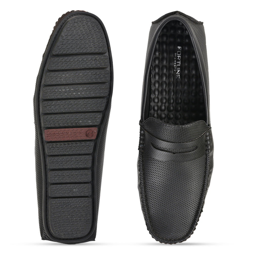 Fortune (BLACK) Casual Loafer Shoes For Men AVN-5 By Liberty