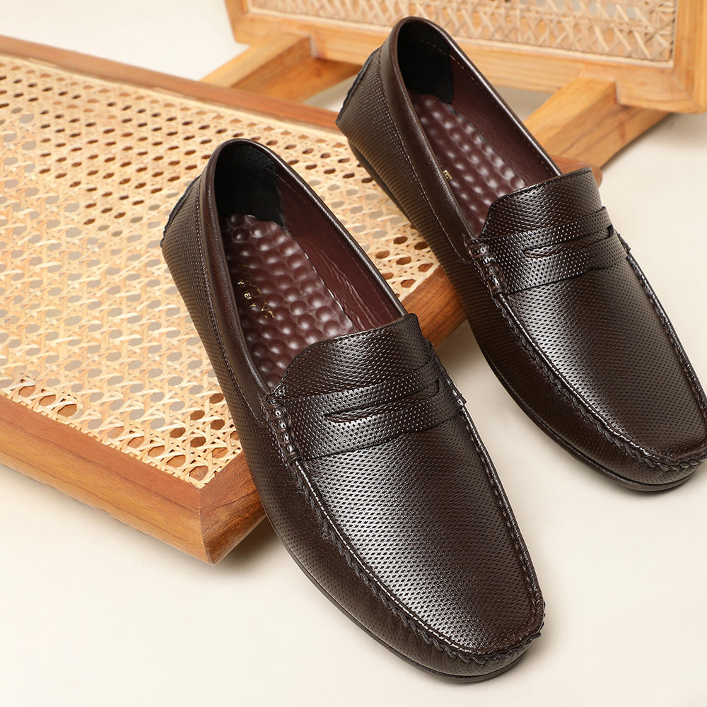 Fortune (BROWN) Casual Loafer Shoes For Men AVN-5 By Liberty