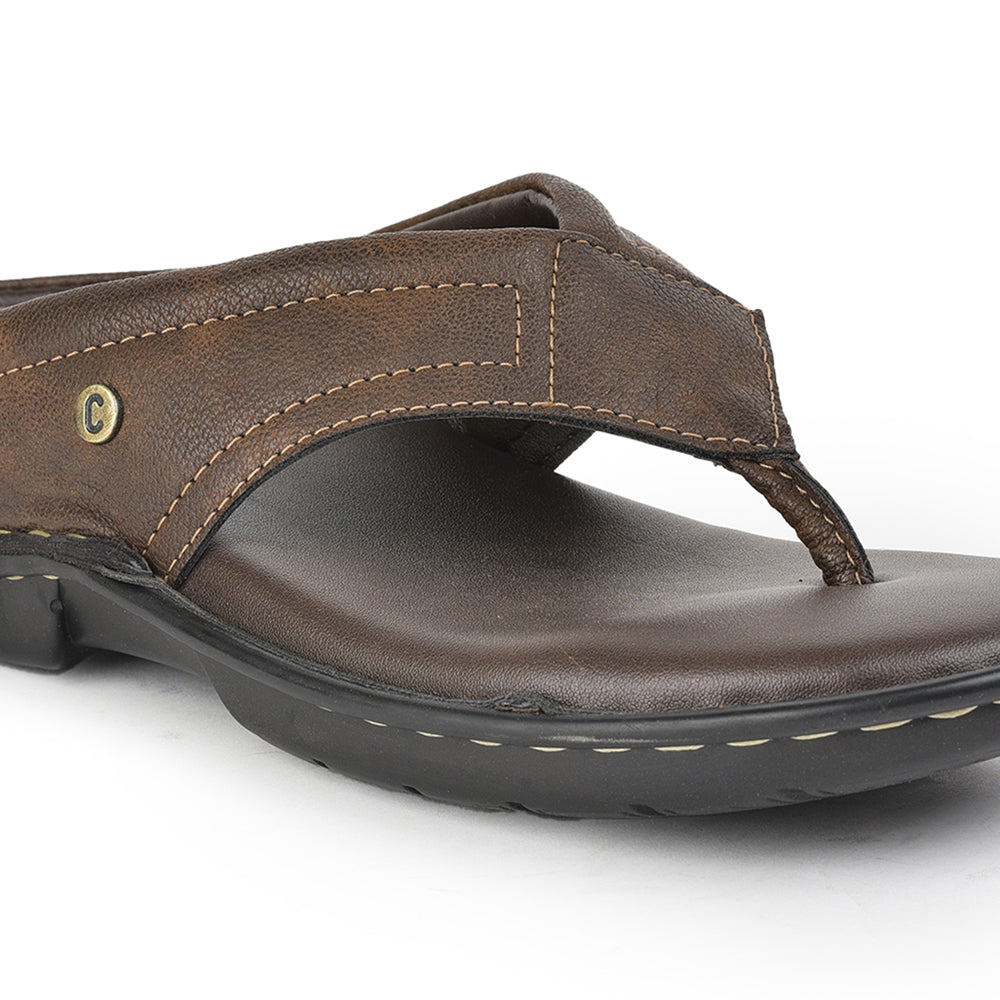 Coolers Casual (Brown) Slippers For Men AVN-8 By Liberty