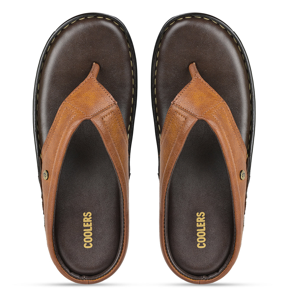 Coolers By Liberty AVN-8 Casual Tan Slippers For Men