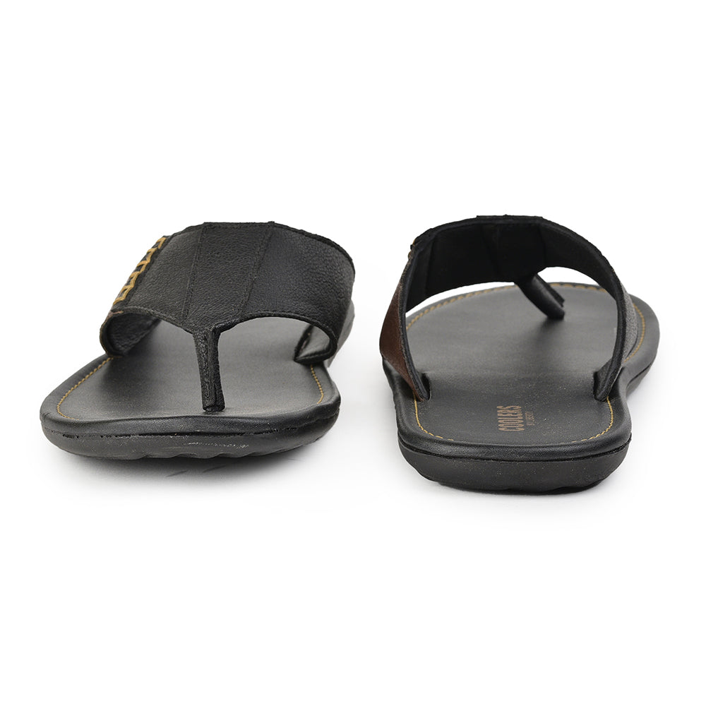 Coolers By Liberty AVN-13 Casual Black Slippers For Men