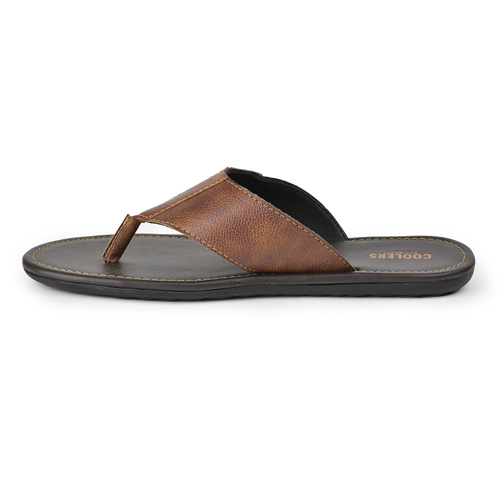 Coolers By Liberty AVN-13 Casual Tan Slippers & Flip-Flop For Men