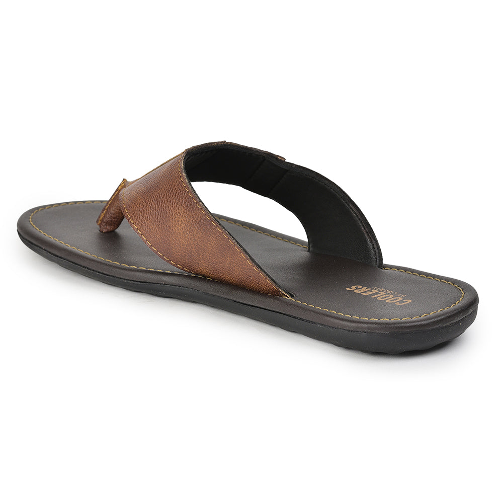 Coolers By Liberty AVN-13 Casual Tan Slippers & Flip-Flop For Men