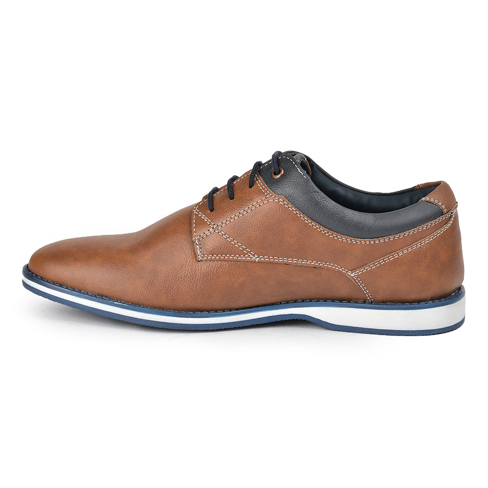 Healers Formal Tan Lacing Shoes For Men SYN-42 By Liberty