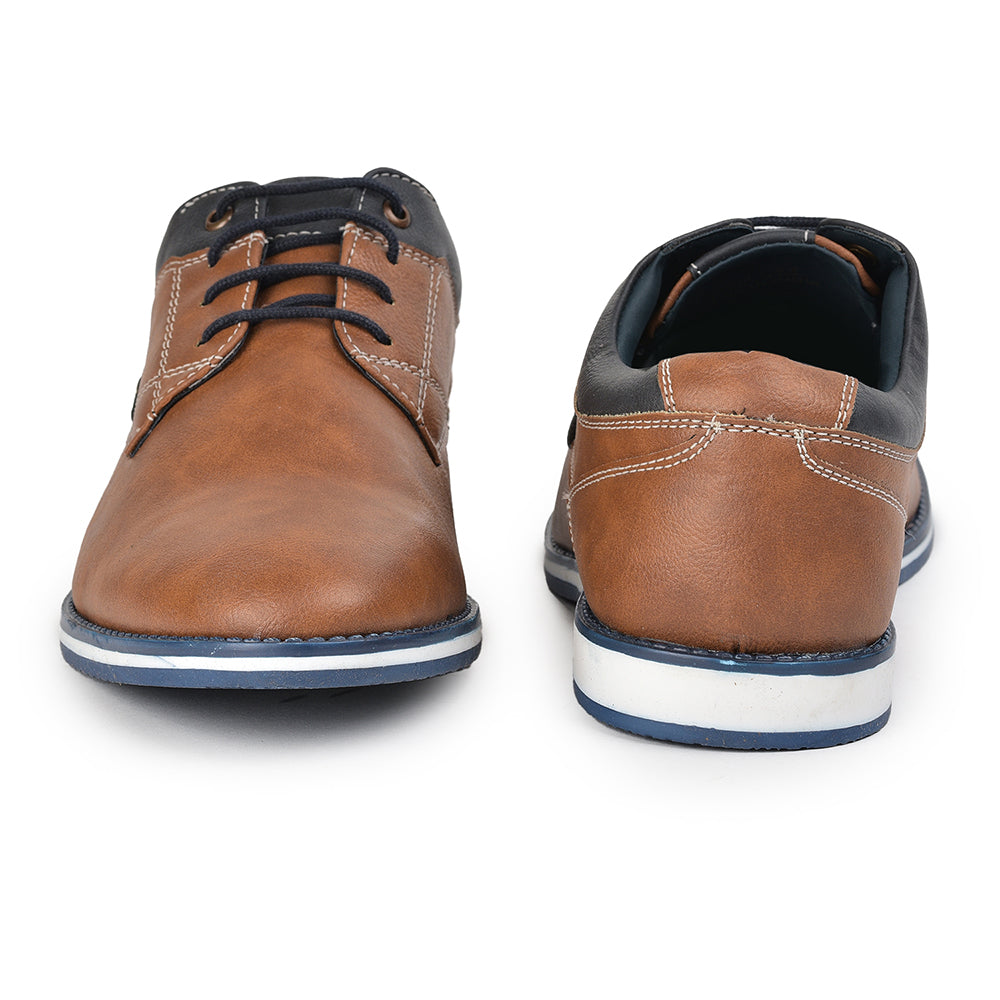 Healers Formal Tan Lacing Shoes For Men SYN-42 By Liberty