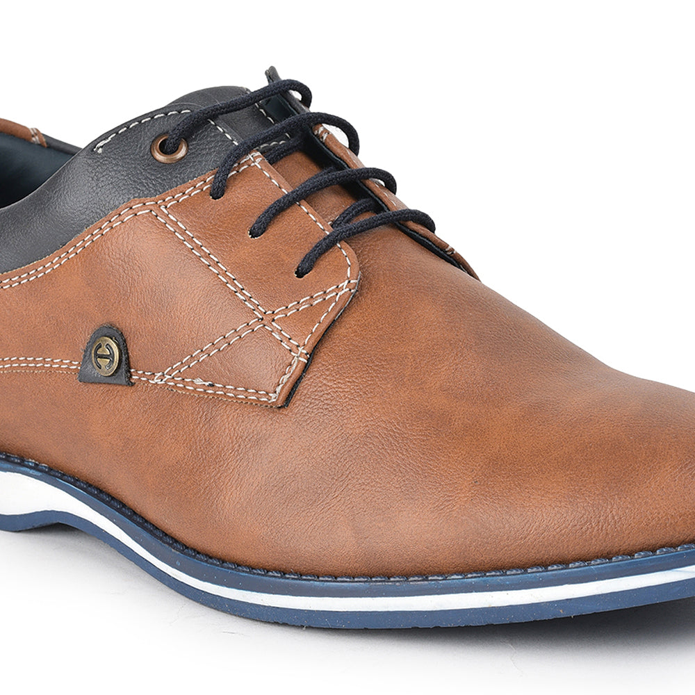 Healers Formal Tan Lacing Shoes For Men SYN-42 By Liberty