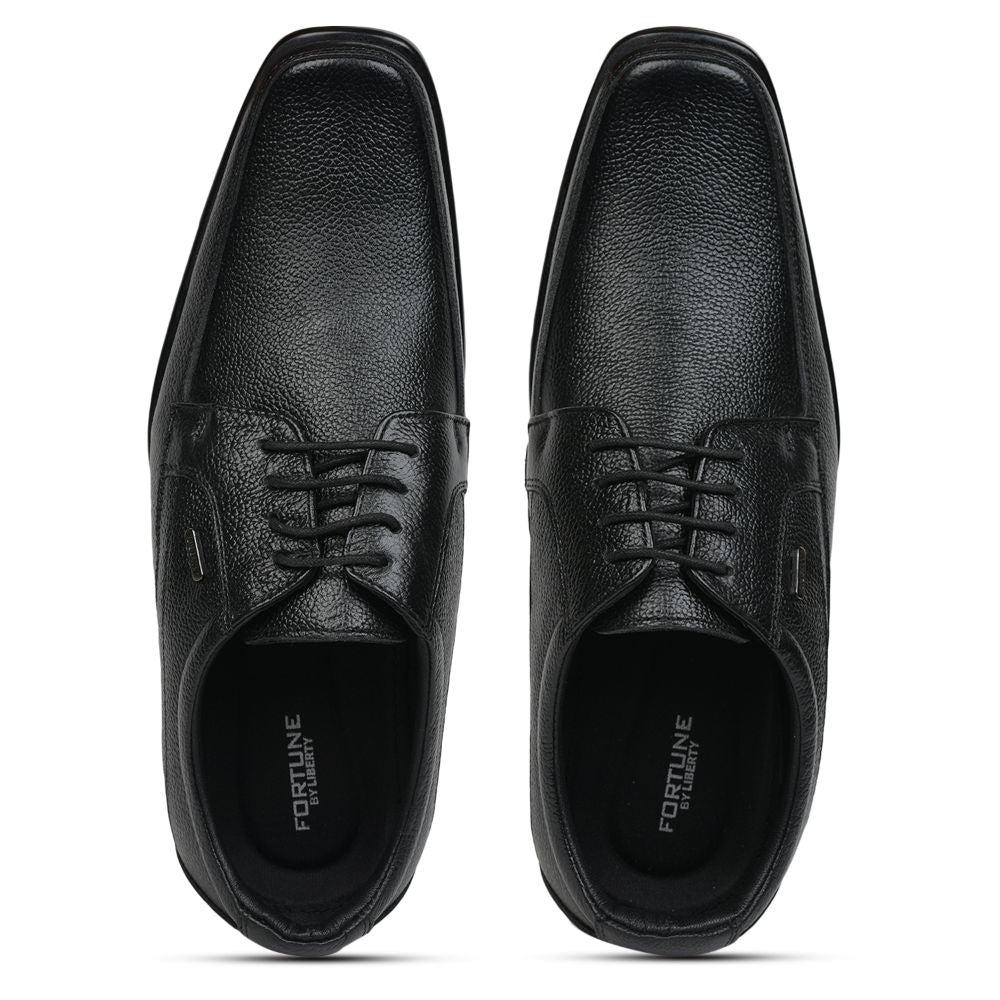 Fortune (Black) Formal Lace Up Shoes For Men AGK-37 By Liberty