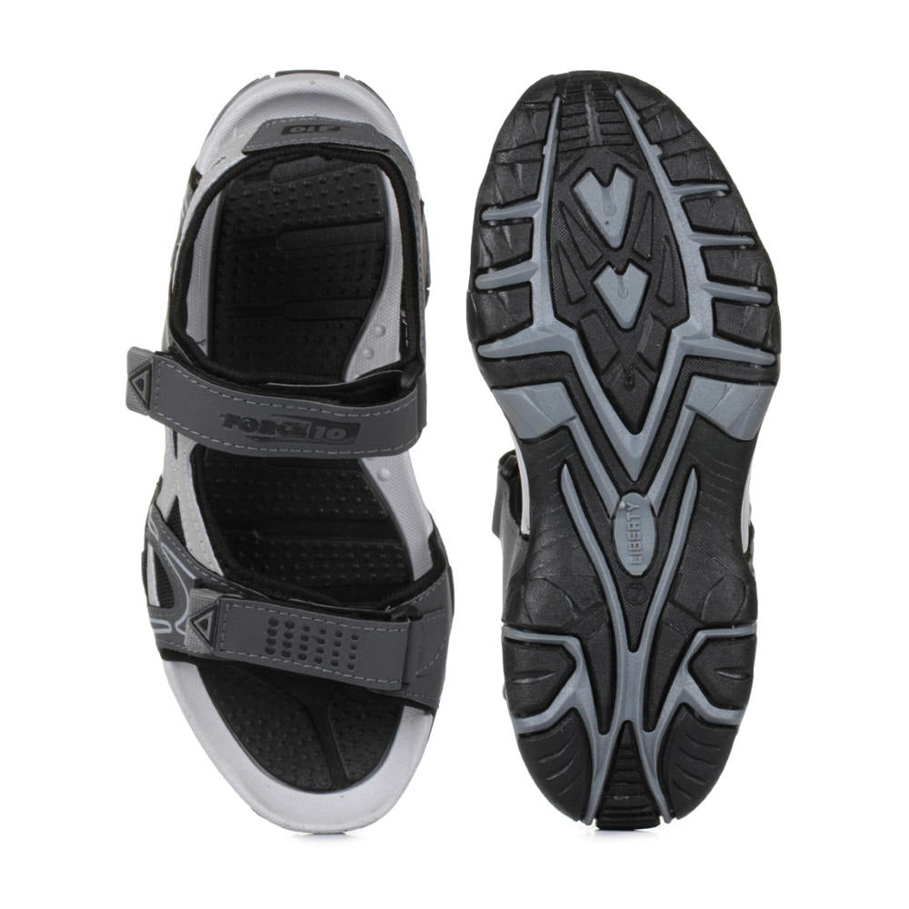 Force 1 Grey Sporty Sandals For Men LXI-2 By Liberty