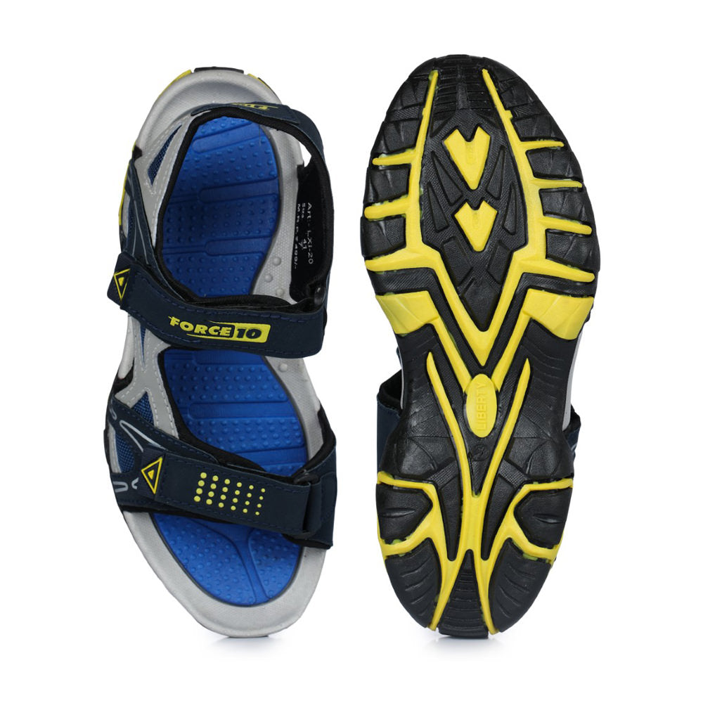 Force 1 Sporty Blue Sandals For Men LXI-2 By Liberty