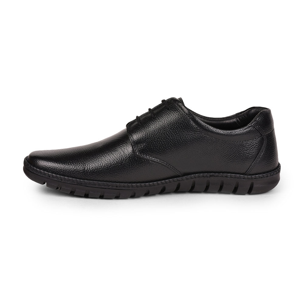 Fortune (Black) Casual Formal Lace Up Shoes For Men By Liberty