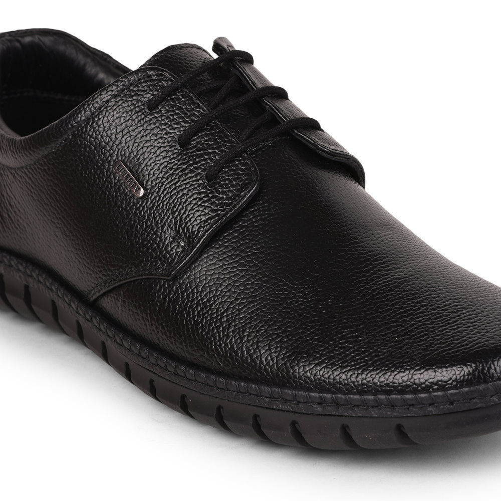 Fortune (Black) Casual Formal Lace Up Shoes For Men By Liberty