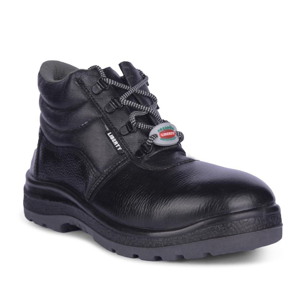 Freedom By Liberty Mens SURAKSHAAC Black Safety Lacing Shoes