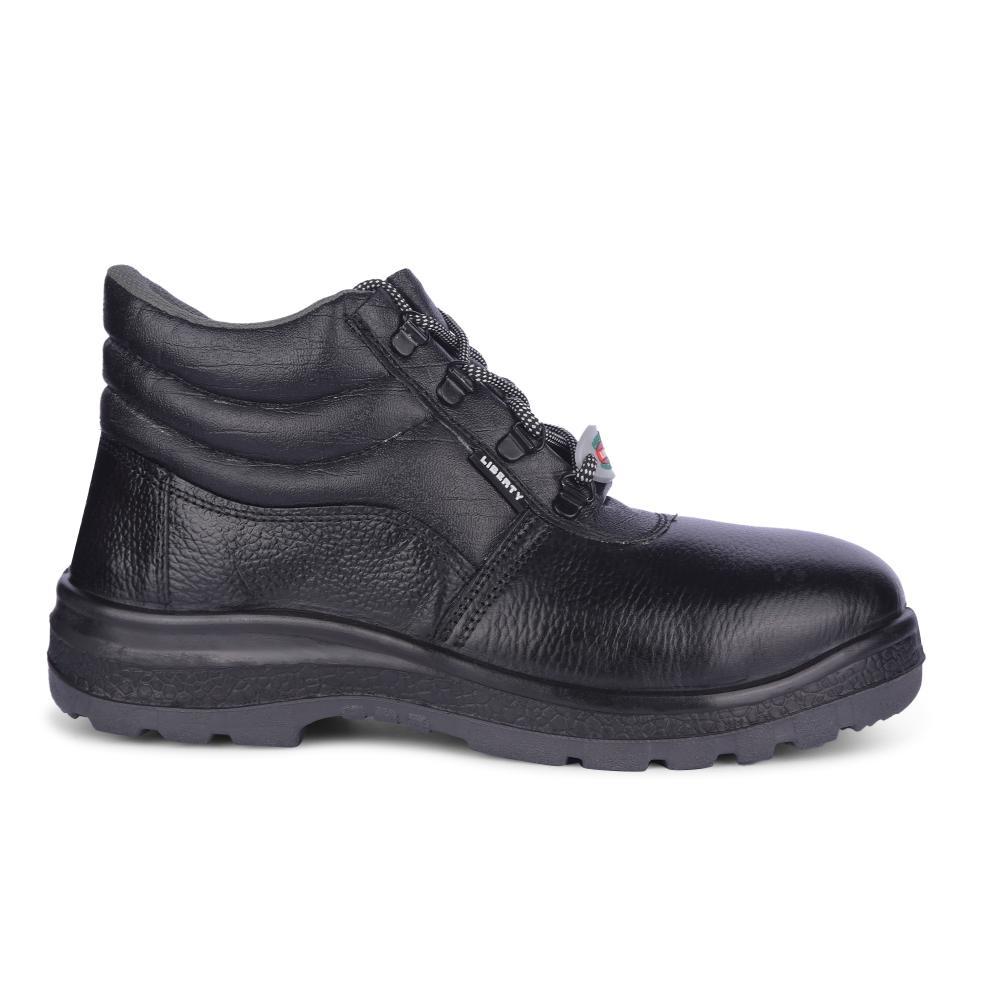 Freedom By Liberty Mens SURAKSHAAC Black Safety Lacing Shoes