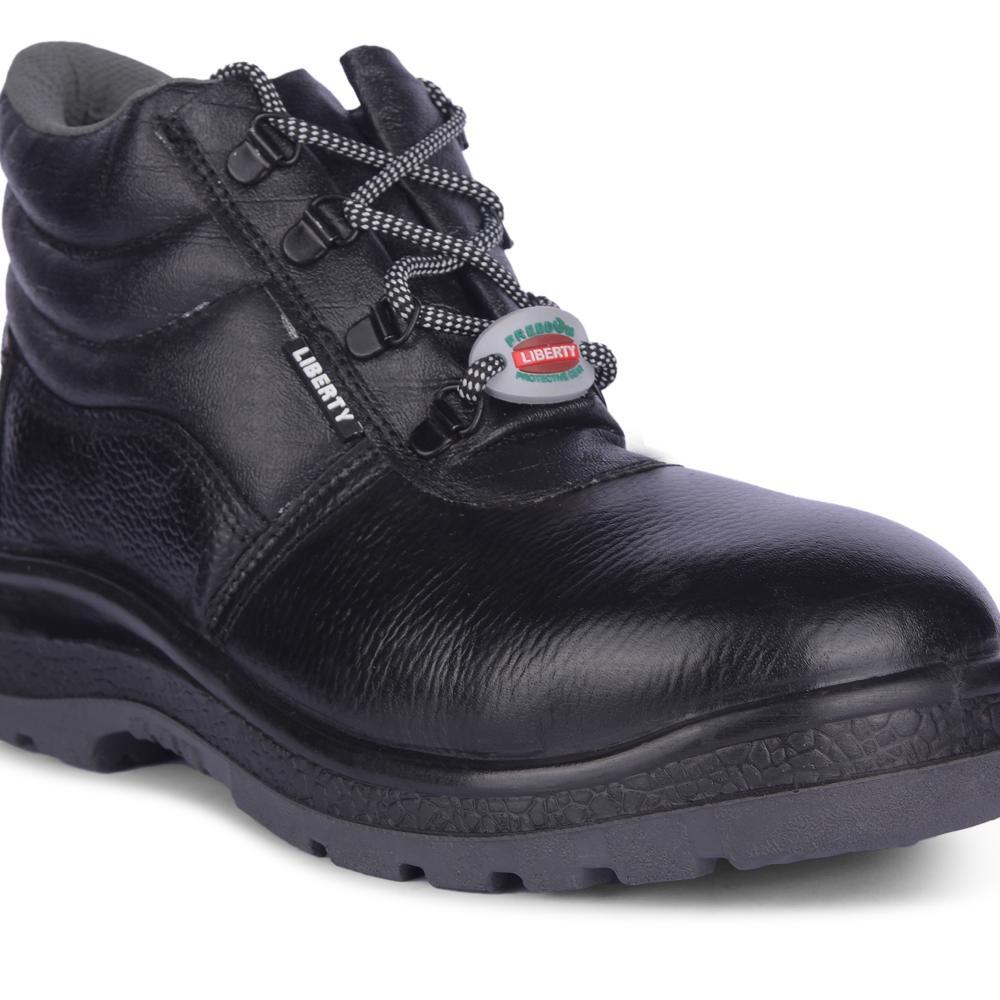 Freedom By Liberty Mens SURAKSHAAC Black Safety Lacing Shoes