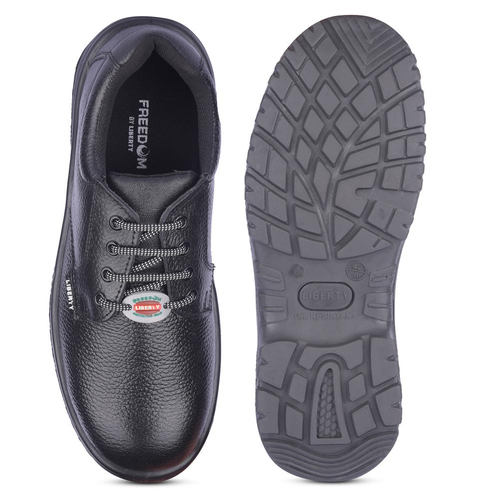 Freedom By Liberty Mens SURKSHA2SK Black Safety Lacing Shoes