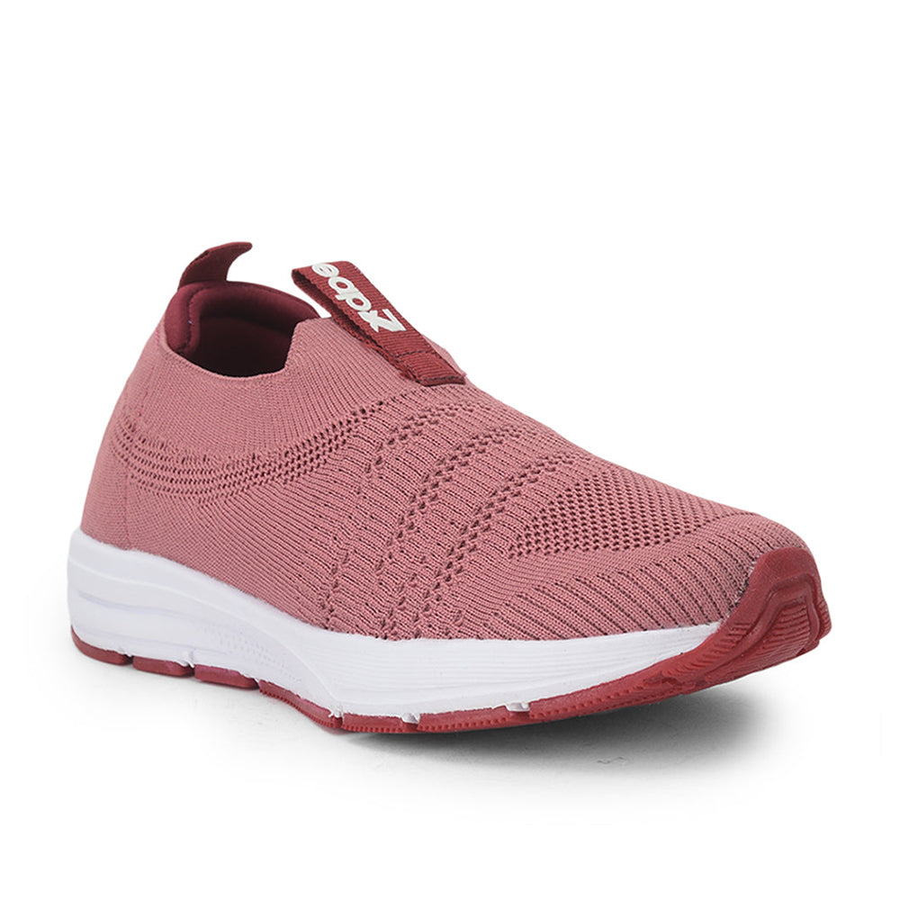 Leap7x Non Lacing Sports Shoes For Ladies (Peach) PERTH-1 By Liberty