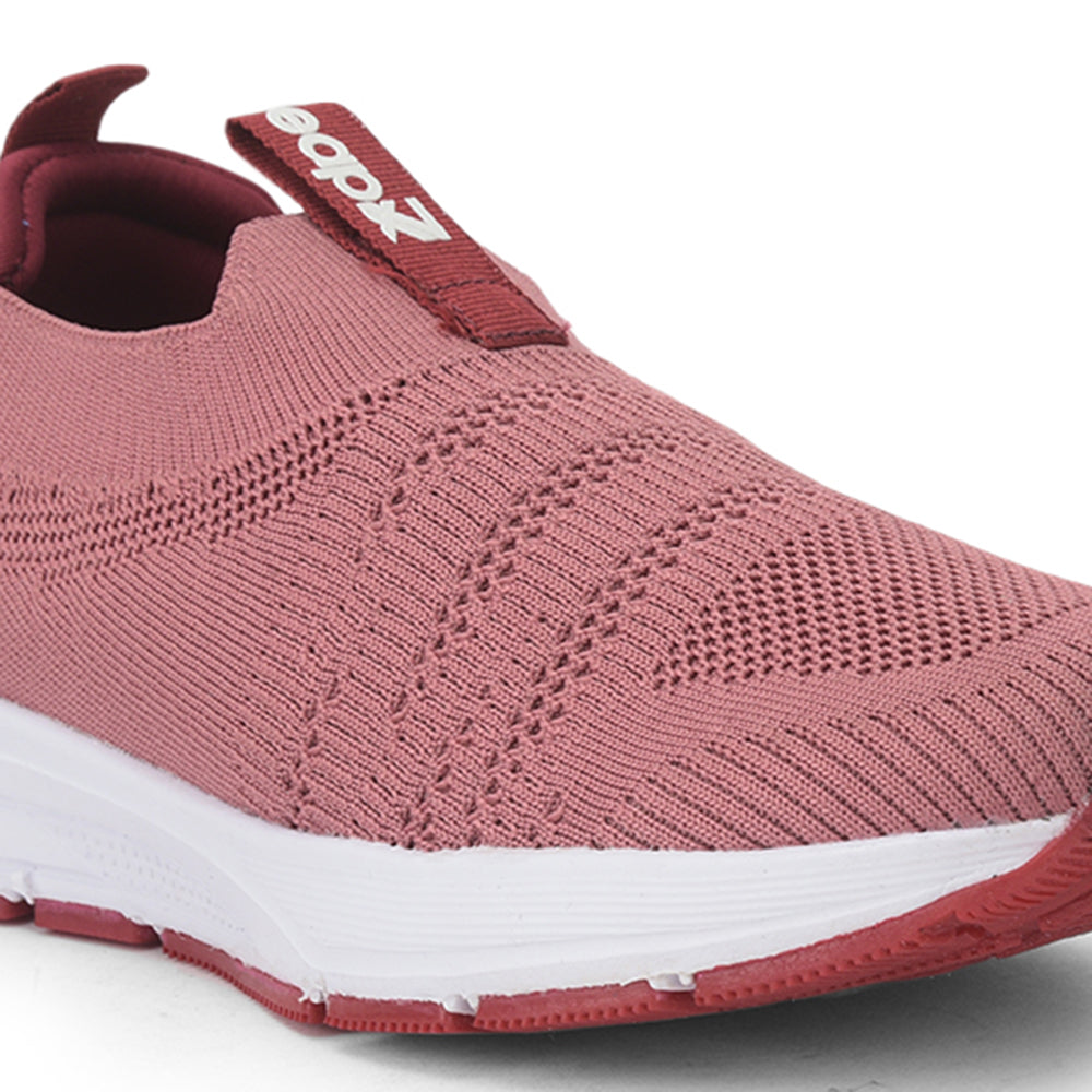 Leap7x Non Lacing Sports Shoes For Ladies (Peach) PERTH-1 By Liberty