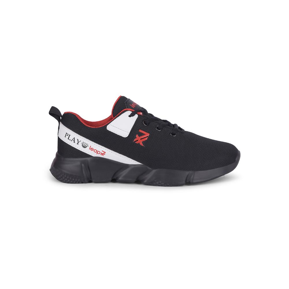 Leap7x By Liberty Kids POLAR-71E Black Sports Lacing Shoes