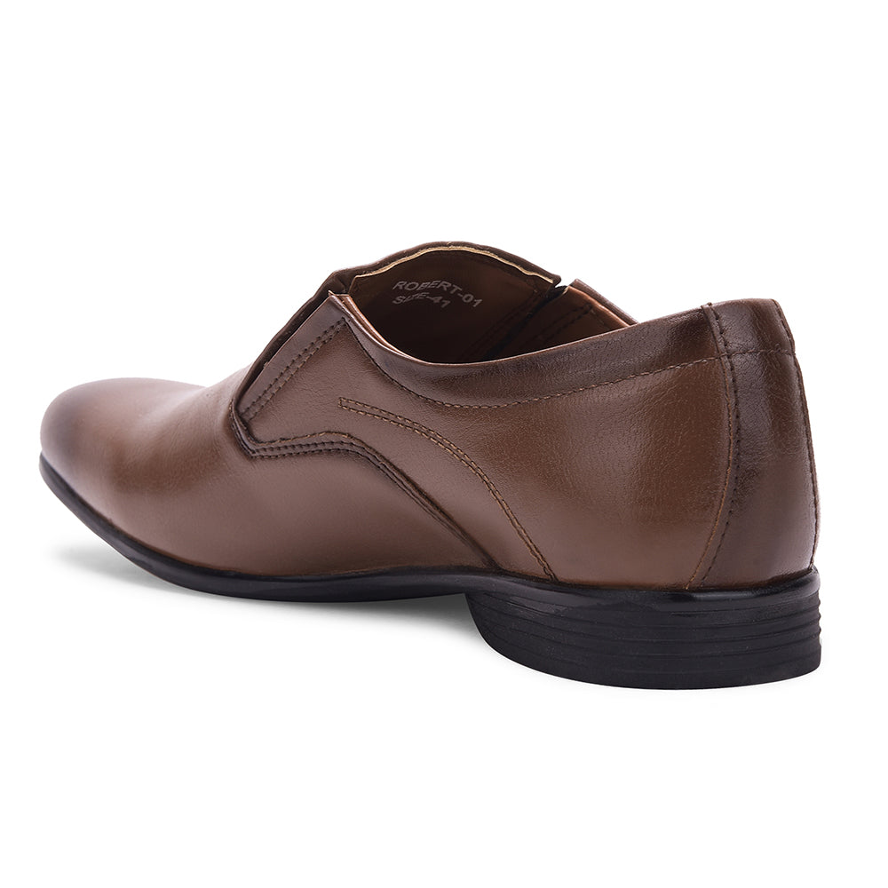 Fortune by Liberty Men ROBERT-1 Tan Formal Non Lacing Shoes