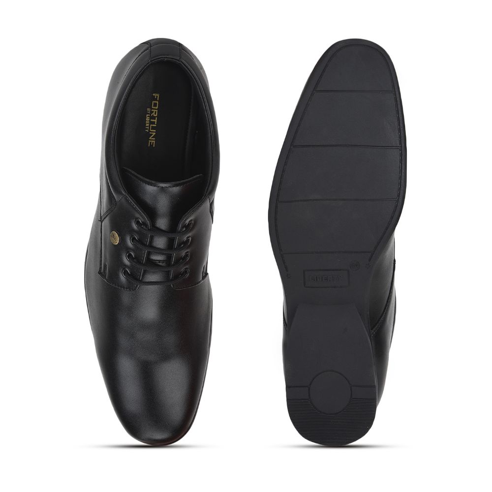 Fortune (Black) Formal Lace Up Shoes For Men Robert-2 By Liberty