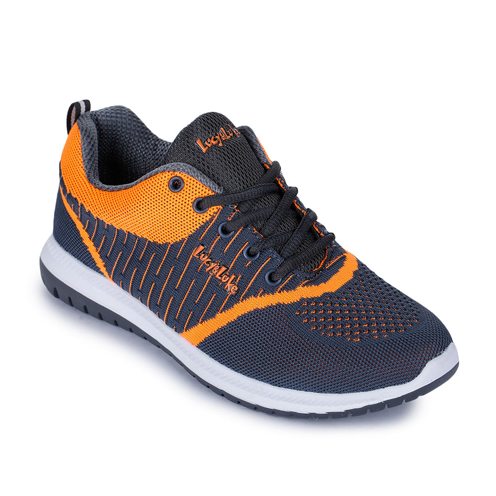 Lucy & Luke Lacing Orange Sports Running Shoes For Kids JAMIE-7 By Liberty