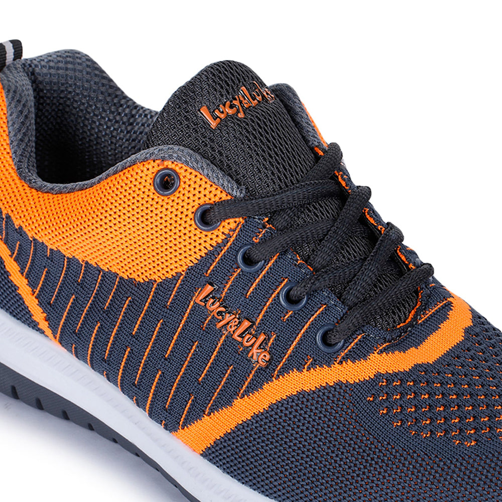 Lucy & Luke Lacing Orange Sports Running Shoes For Kids JAMIE-7 By Liberty