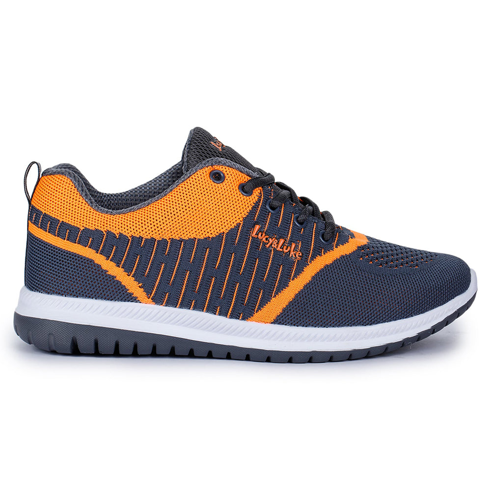 Lucy & Luke Lacing Orange Sports Running Shoes For Kids JAMIE-7 By Liberty