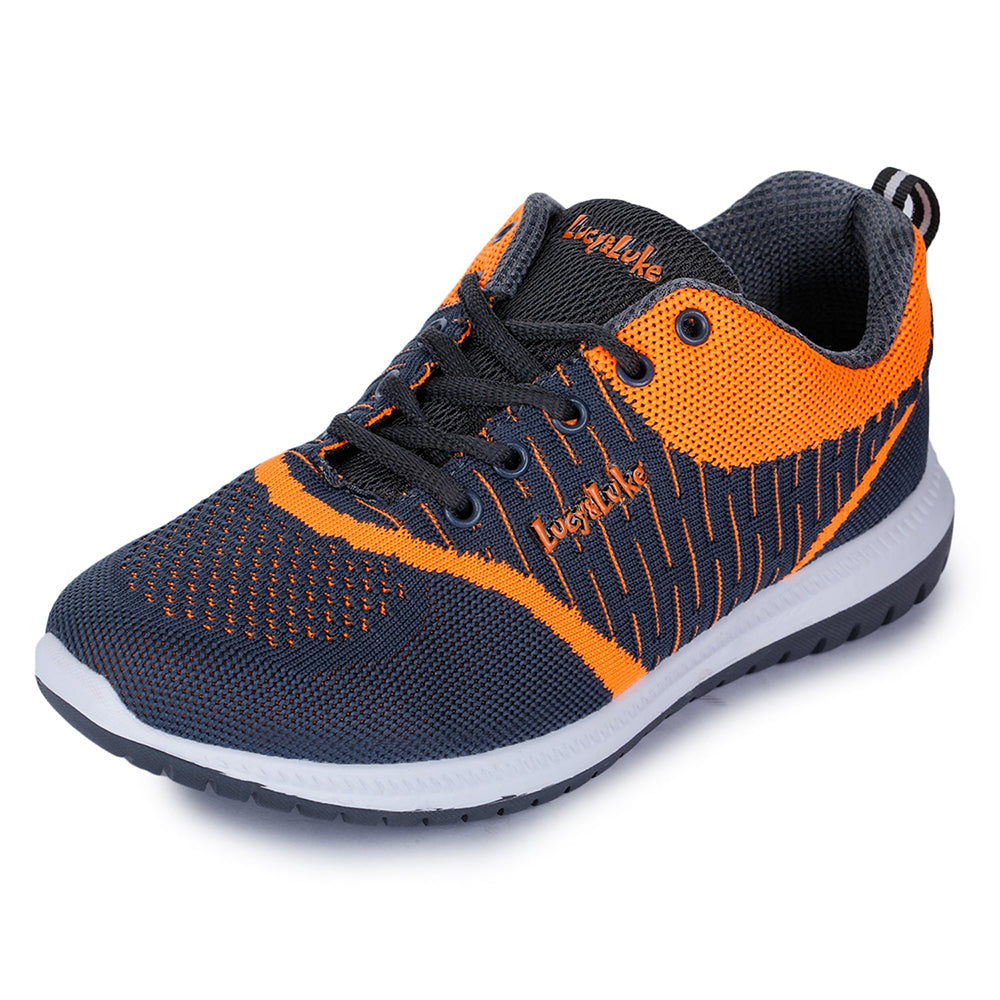 Lucy & Luke Lacing Orange Sports Running Shoes For Kids JAMIE-7 By Liberty