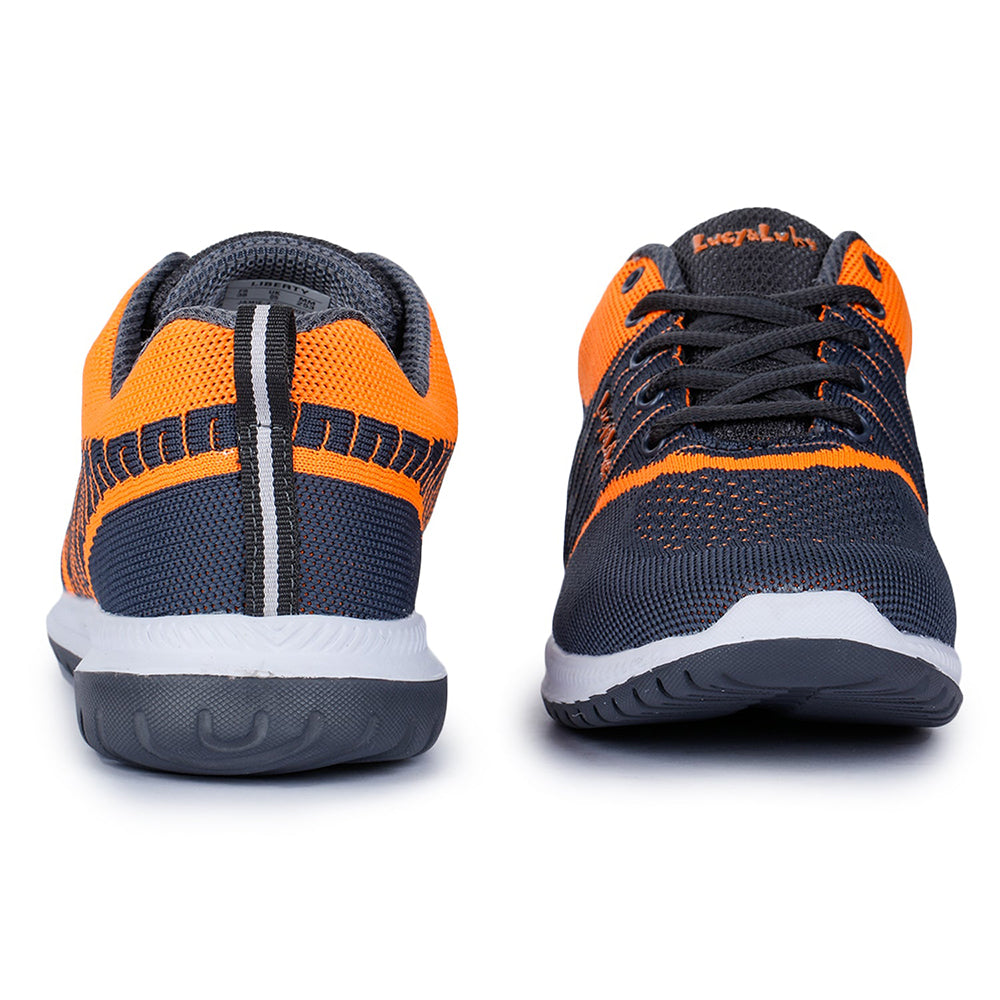 Lucy & Luke Lacing Orange Sports Running Shoes For Kids JAMIE-7 By Liberty