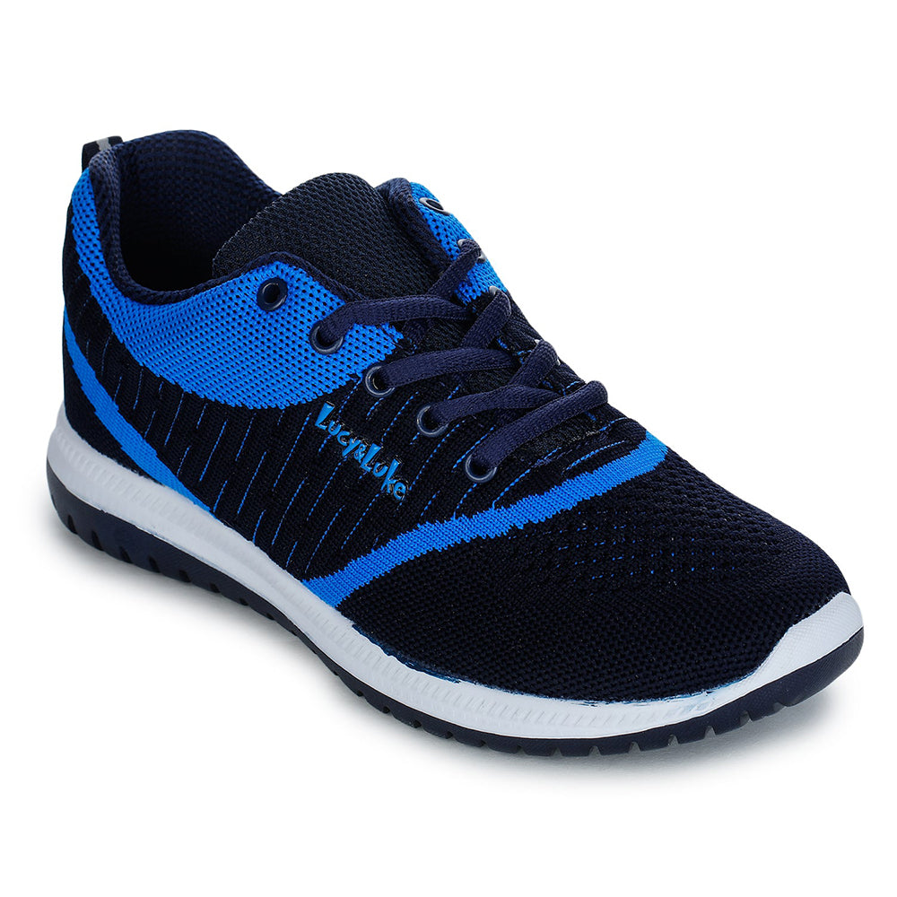 Lucy & Luke Lacing Blue Sports Running Shoes For Kids JAMIE-7 By Liberty