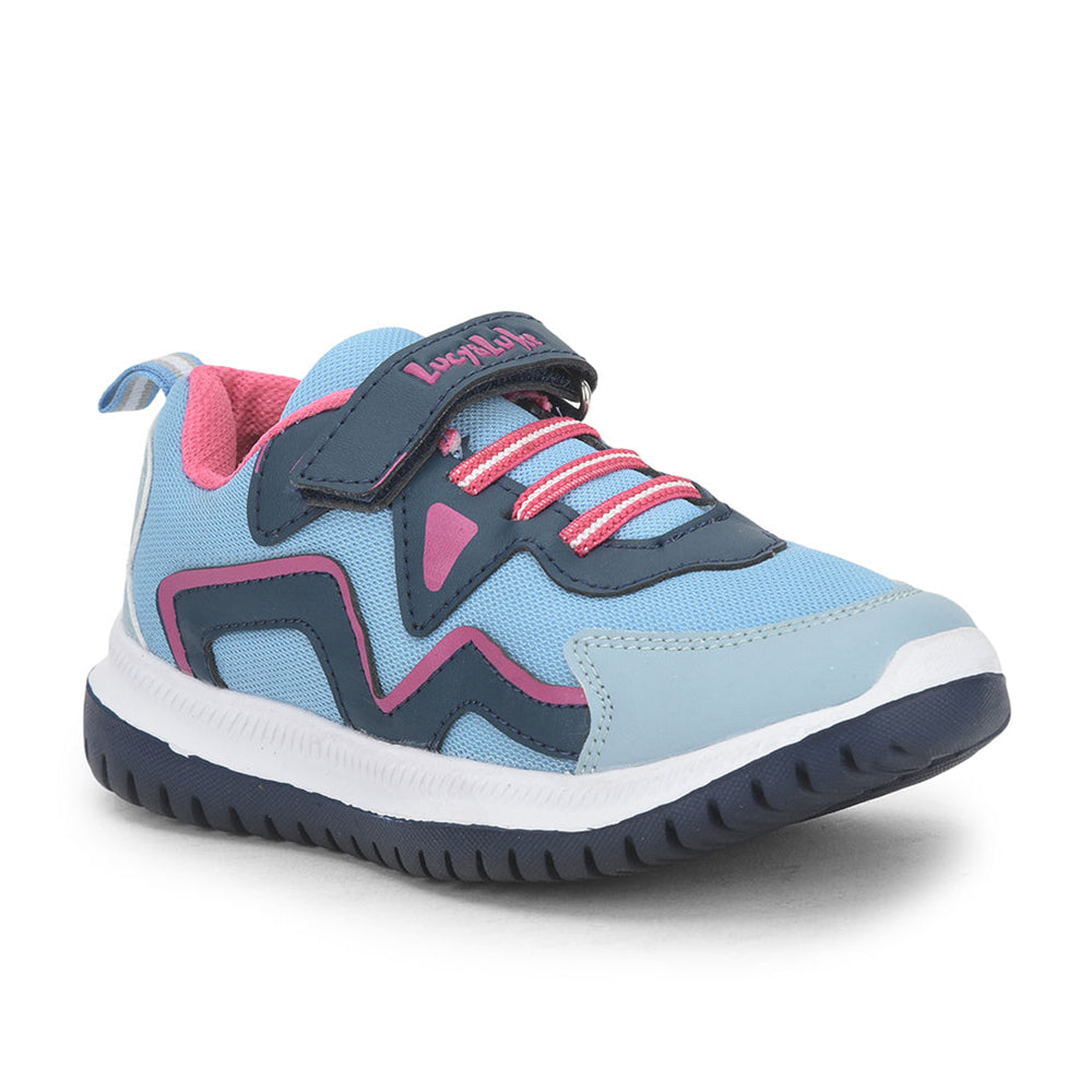 Lucy & Luke (Blue) Casual Non Lacing Shoes For Kids VIGOUR-1 By Liberty