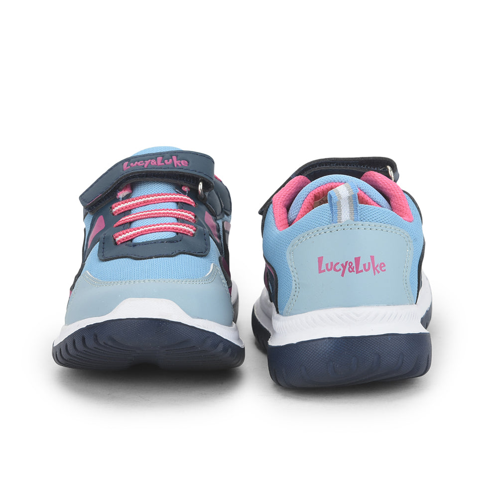 Lucy & Luke (Blue) Casual Non Lacing Shoes For Kids VIGOUR-1 By Liberty