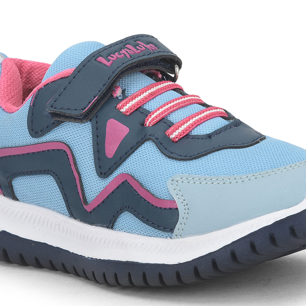 Lucy & Luke (Blue) Casual Non Lacing Shoes For Kids VIGOUR-1 By Liberty