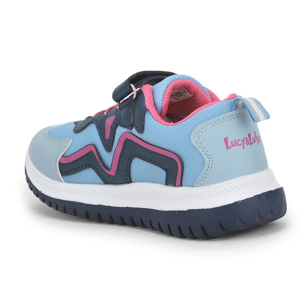 Lucy & Luke (Blue) Casual Non Lacing Shoes For Kids VIGOUR-1 By Liberty