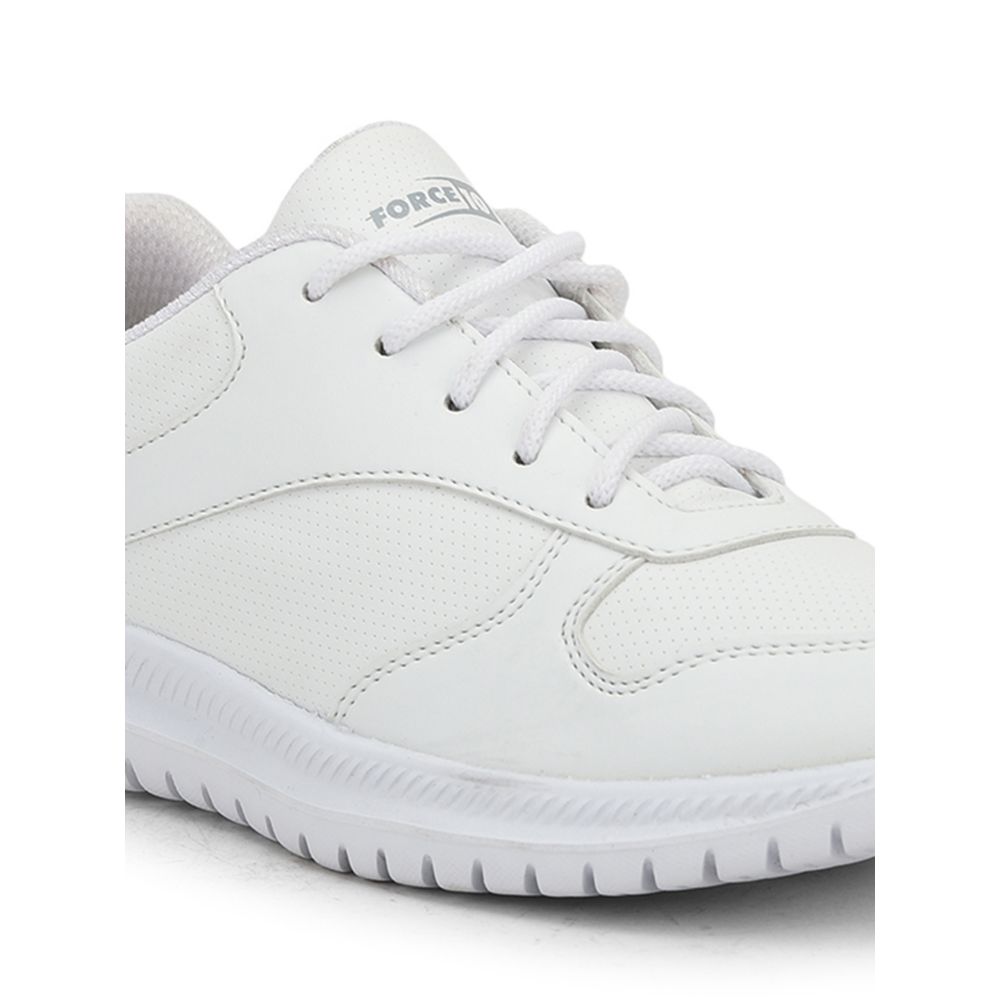 Force 1 School Lacing Shoes For Kids (White) SKOLPRO-L By Liberty