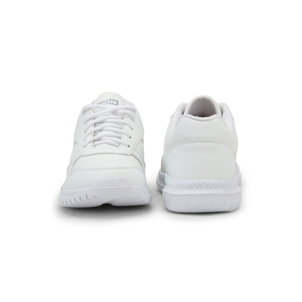 Force 1 School Lacing Shoes For Kids (White) SKOLPRO-L By Liberty