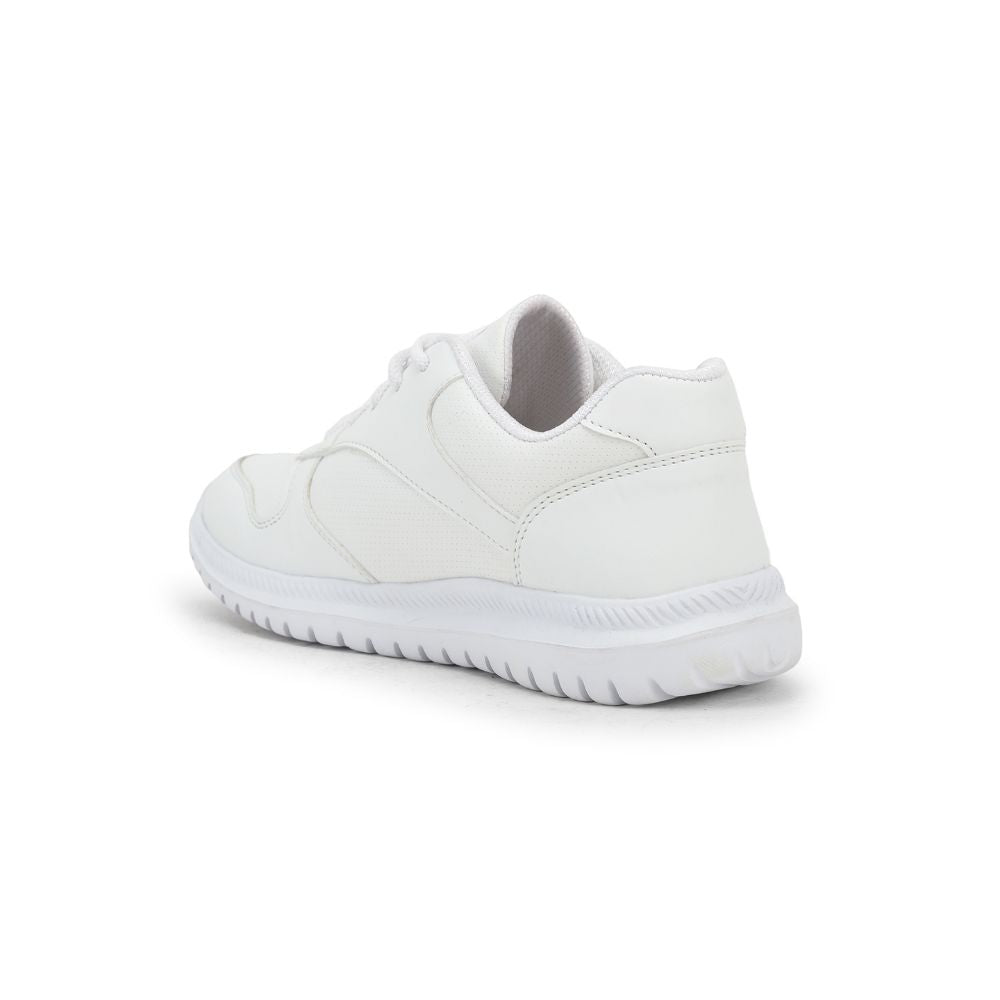 Force 1 School Lacing Shoes For Kids (White) SKOLPRO-L By Liberty