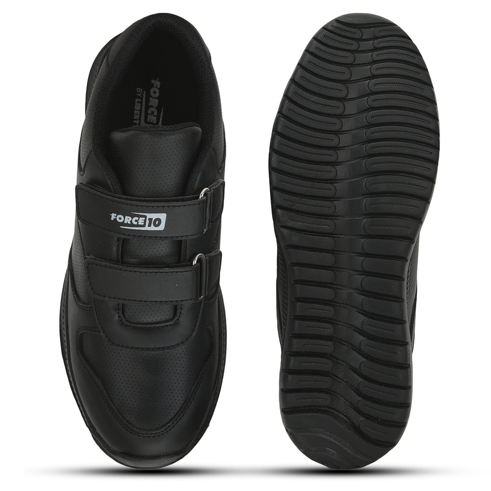 Force 1 School Non Lacing Shoes For Kids (Black) SKOLPRO-V By Liberty