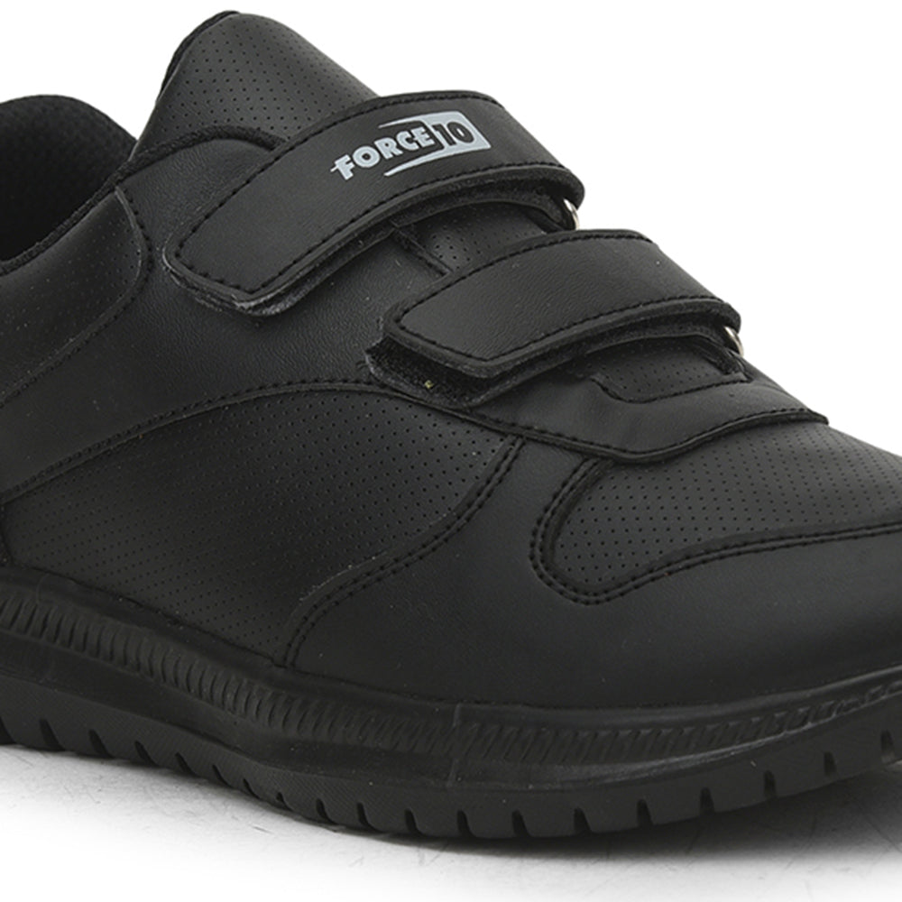 Force 1 School Non Lacing Shoes For Kids (Black) SKOLPRO-V By Liberty