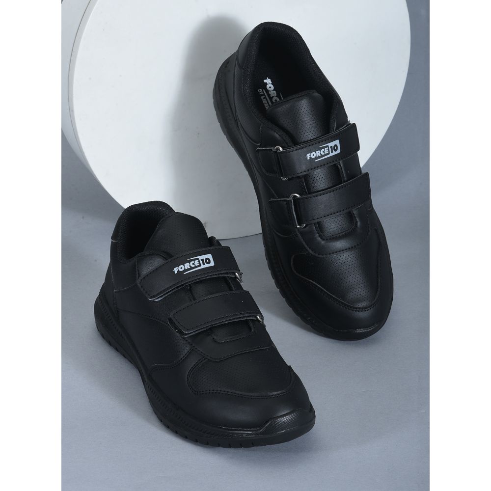 Force 1 School Non Lacing Shoes For Kids (Black) SKOLPRO-V By Liberty