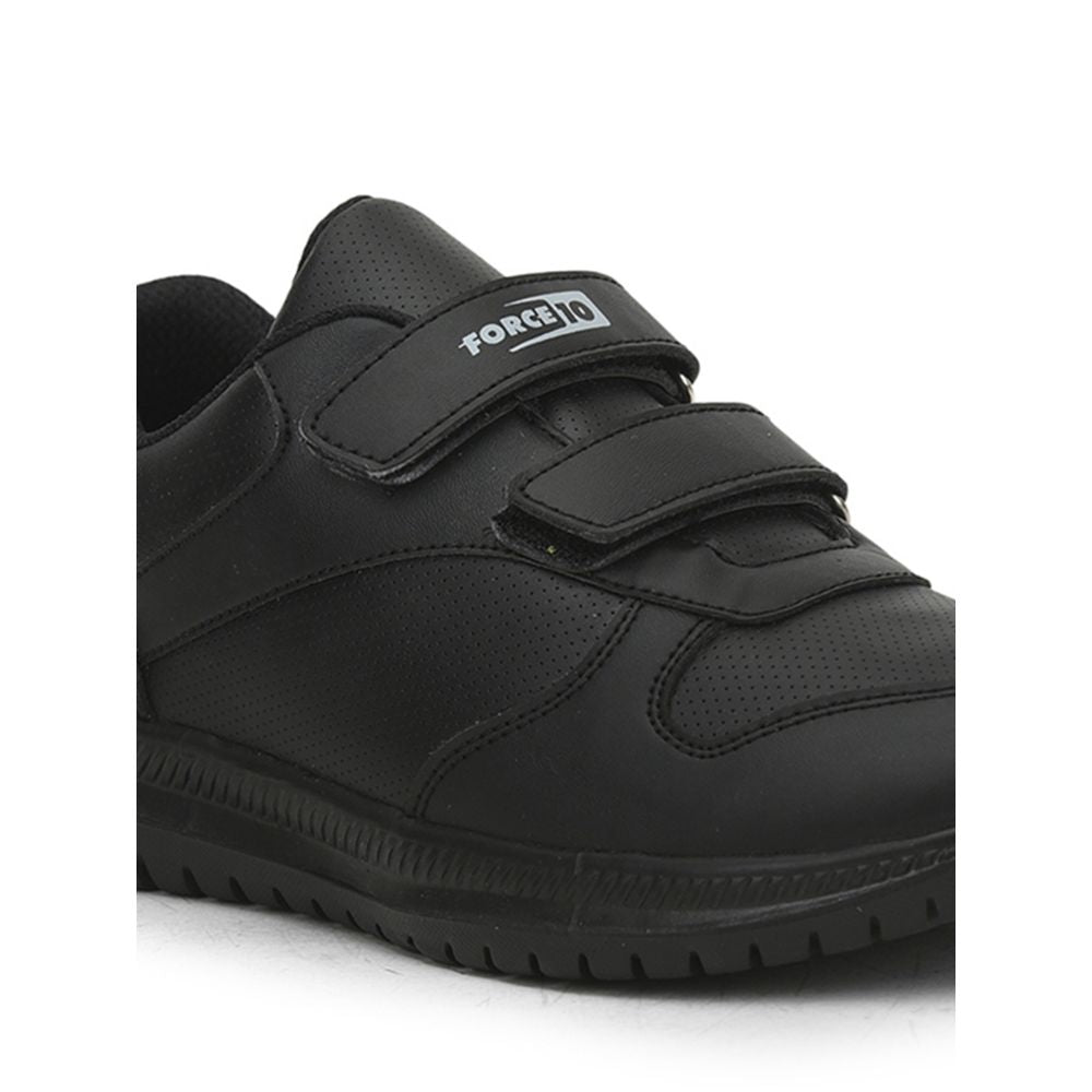 Force 1 School Non Lacing Shoes For Kids (Black) SKOLPRO-V By Liberty