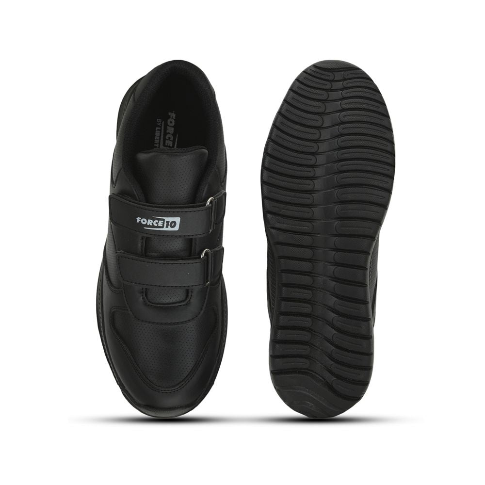 Force 1 School Non Lacing Shoes For Kids (Black) SKOLPRO-V By Liberty