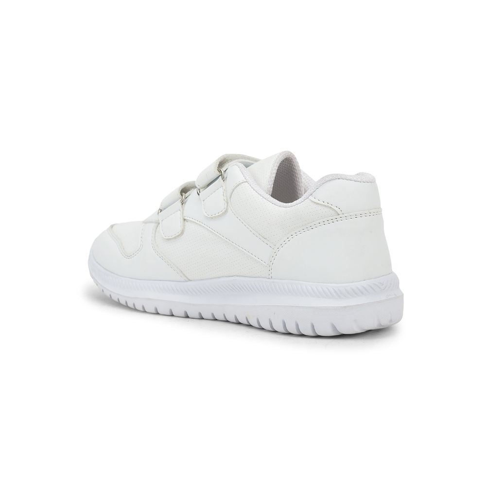 Force 1 School Non Lacing Shoes For Kids (White) SKOLPRO-V By Liberty