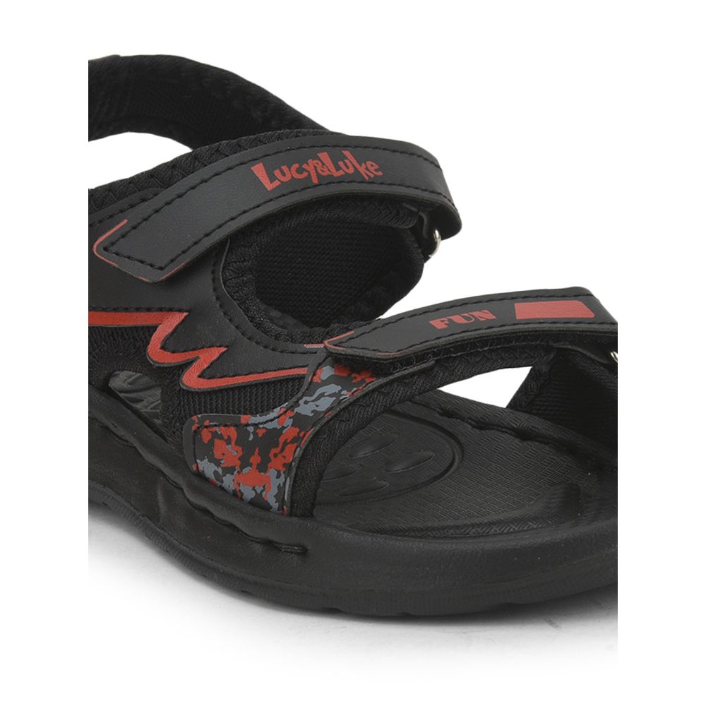 Lucy & Luke (Black) Casual Sandal For Kids LB167-1 By Liberty