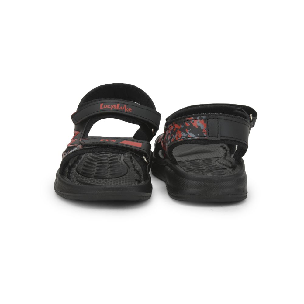 Lucy & Luke (Black) Casual Sandal For Kids LB167-1 By Liberty