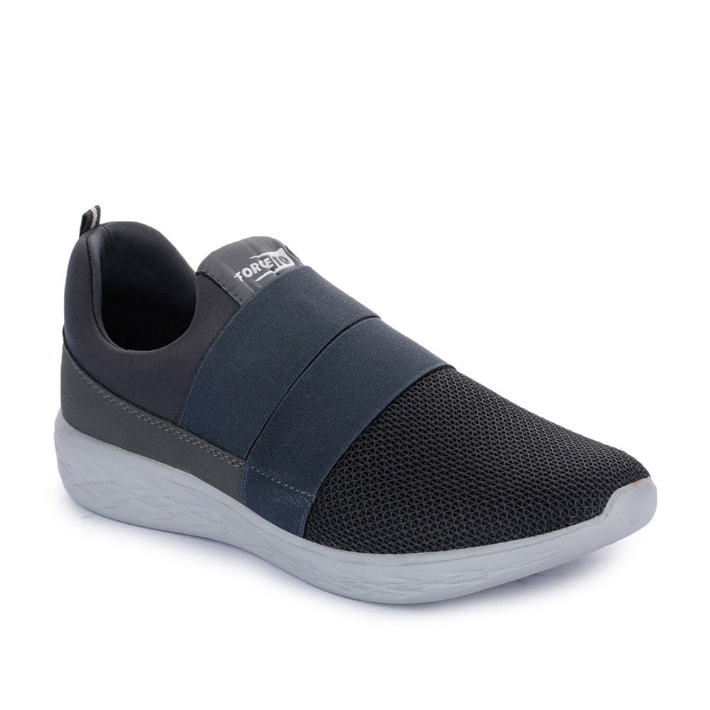 Force 1 Sports Grey Slip-on Walking Shoes For Men TIGOZ By Liberty